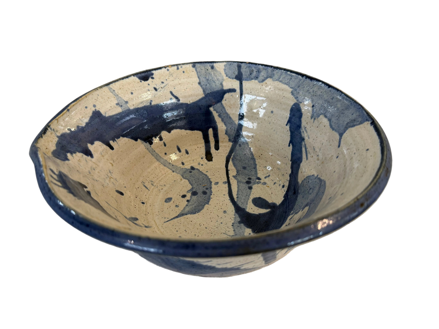 Blue Splatter Stoneware Bowl