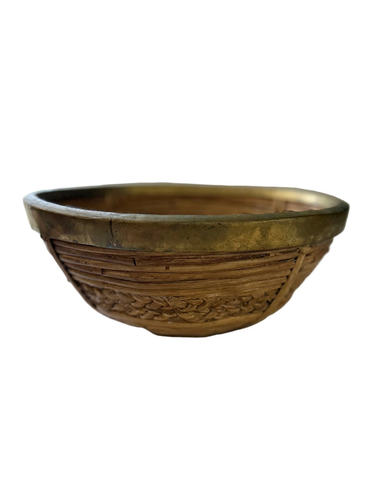 Pencil Reed Rattan Bowl W