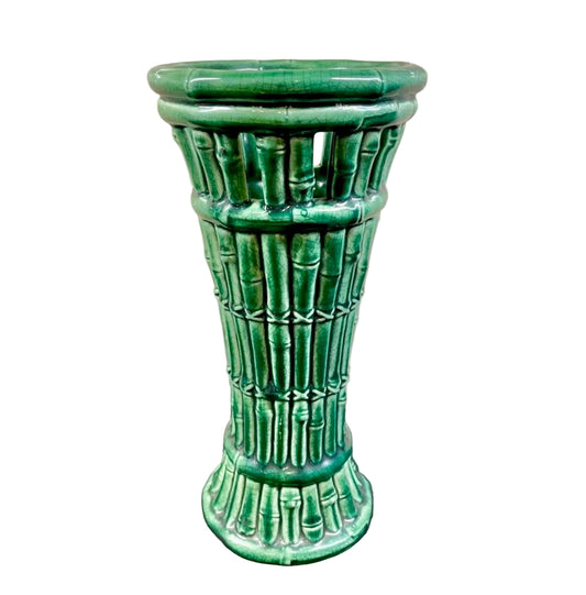 Majolica Bamboo Vase