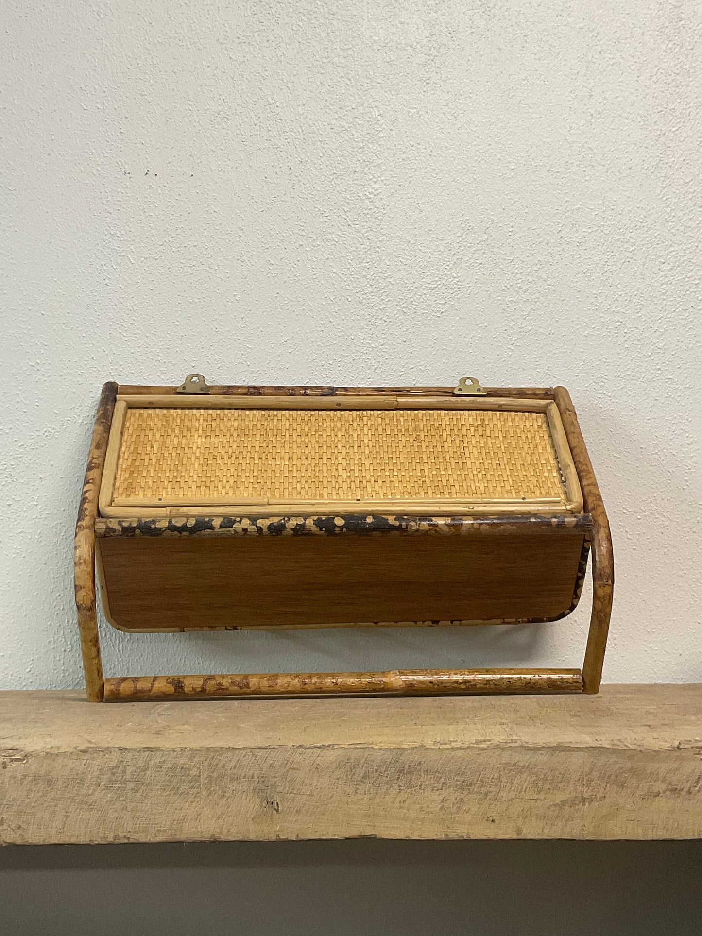 Tortoise Rattan And Cane Hanging Shelf