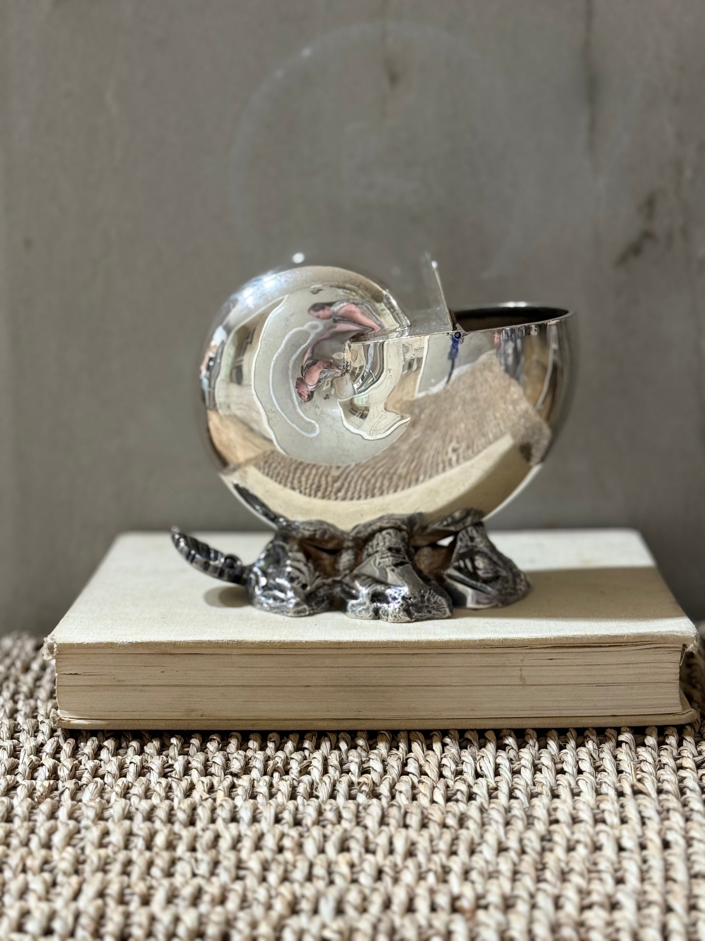 Silver Plated Nautilus Spoon Warmer