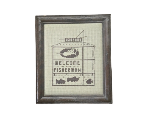 Home of a Fisherman Needlepoint Art