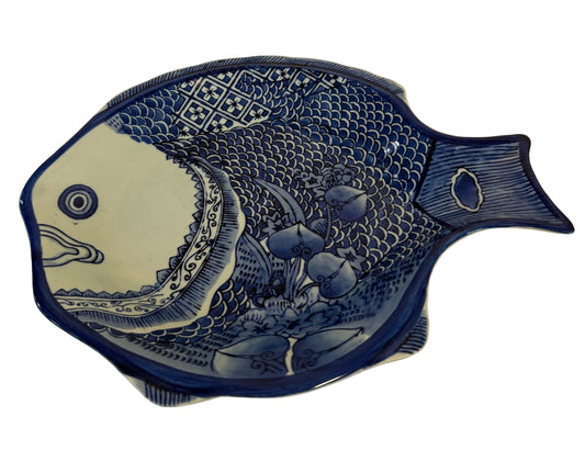 China Blue Fish Platter