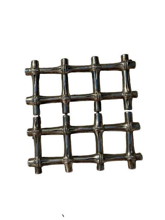 Silverplate Bamboo Trivet