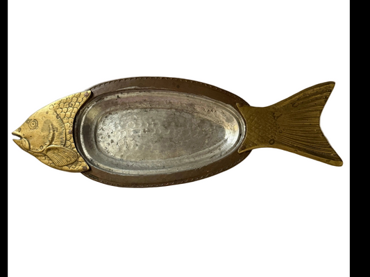 Brass and Copper Fish Platter