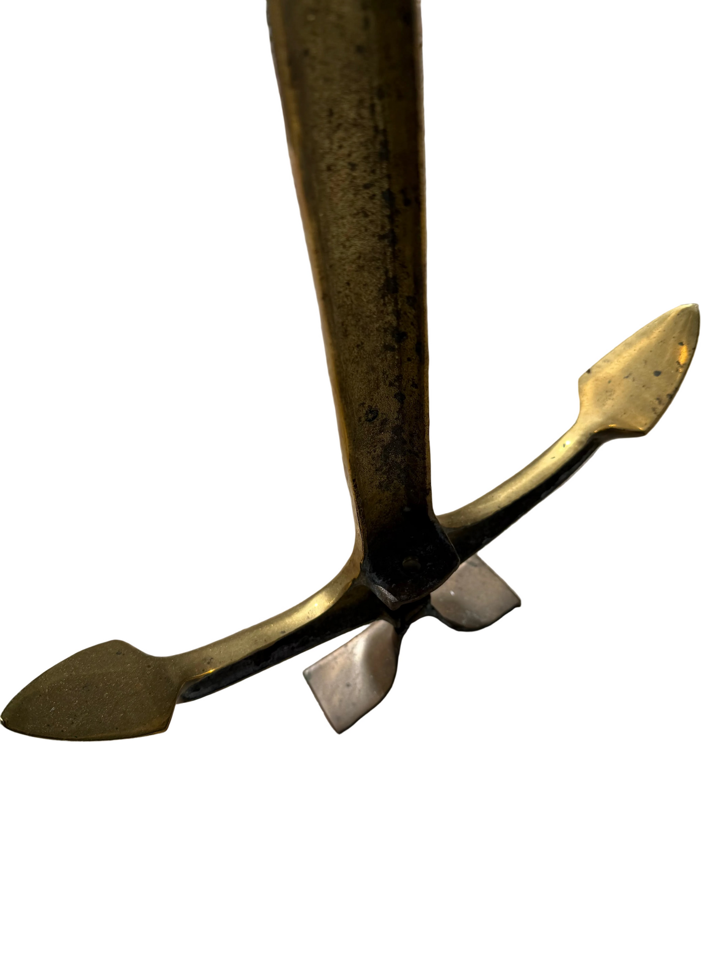 Brass Anchor Andirons