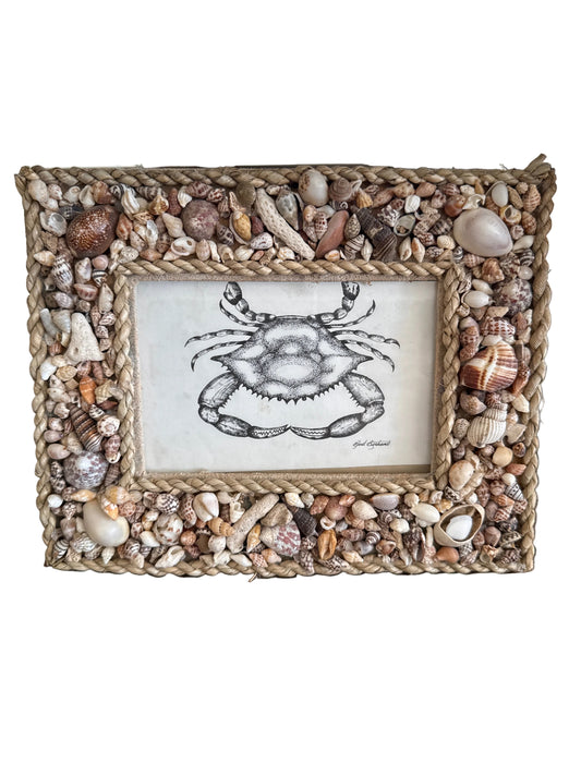 Blue Crab Original In Vintage Shell Frame
