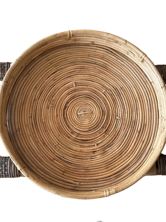 Rattan Pencil Reed Round Tray